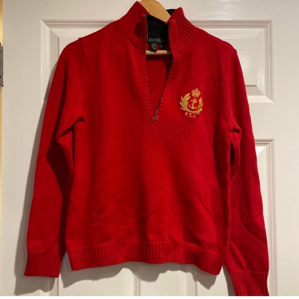 Ralph Lauren Red Pullover Sweater
